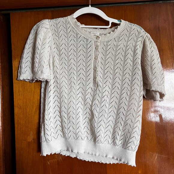 Gap x Doen Knit Sweater Short Sleeve Size M - Picture 1 of 3